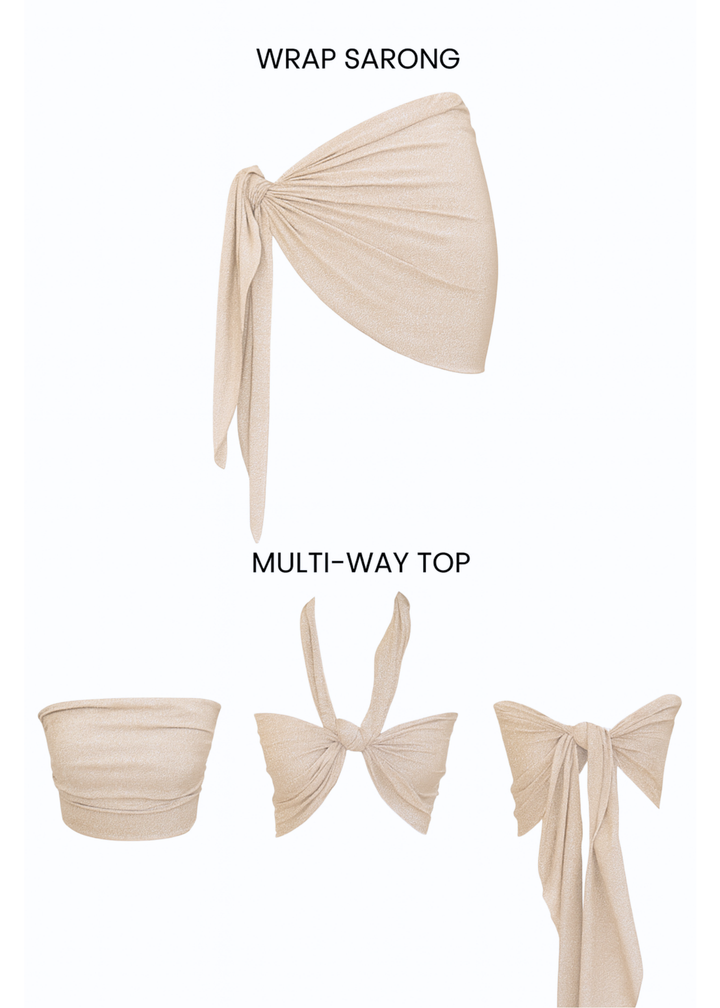 Wailea Multi-Way Wrap in Champagne